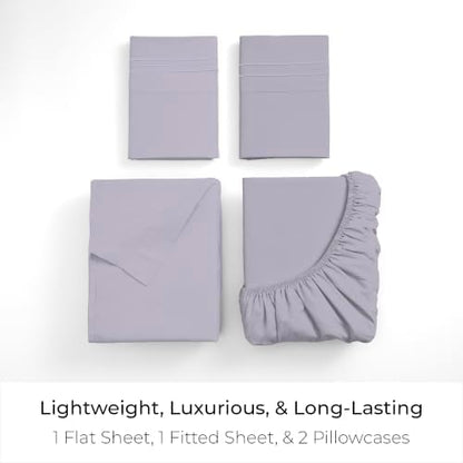 Mellanni Iconic 4-Piece, Ultra Soft Sheet Set (King, Lavender)