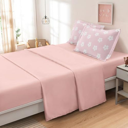 Pink Floral Bedding Sets for Girls, Full Size
