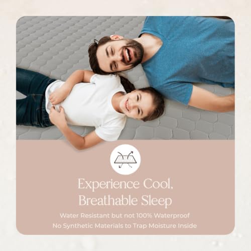 Whisper Organics 100% Cotton Organic Quilted Mattress Pad Protector
