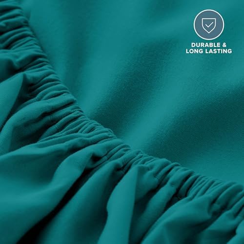 Bare Home Twin XL Fitted Sheet - 1800 Ultra-Soft (Twin XL, Emerald)