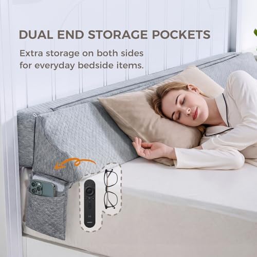Bed Wedge Gap Filler Twin Size, Wedge Pillow for Headboard Gap, 39×10×6 in