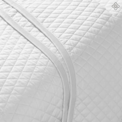 BIOWEAVES 100% Organic Cotton Quilts Queen Size - Diamond Stitched Quilted Bedspreads - All Season Oversized Coverlet Set - GOTS Certified Bedding Set | 1 Quilt & 2 Pillow Shams
