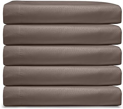 Clara Clark RV Queen Sheets, 6 Piece RV Sheets Set - Hotel Luxury Sheets for RV Bunks, Super Soft Bedding Set, Short Queen,Chocolate Brown