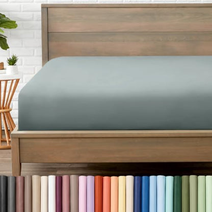 Bare Home Twin XL Fitted Sheet - 1800 Ultra-Soft (Twin XL, Sea Spray)