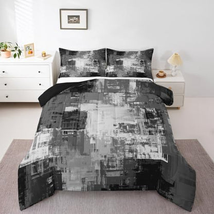 Feelyou Buffalo Check Ombre Comforter Set Toddler Size Kids Duvet