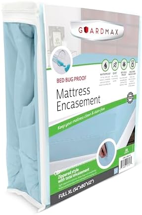 Guardmax Full XL Mattress Protector Zippered, Bed Bug Mattress Cover
