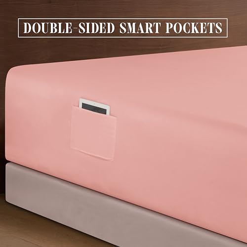 Elegant Comfort 4-Piece Bed Sheet Set - Luxury Bedding 1500 Premium Hotel Quality Microfiber, All Around Elastic 18-24 Inches Deep Fitted Sheet- Extra Deep Pocket Sheets, Full, Violet