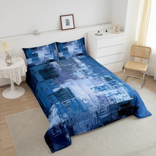 Feelyou Buffalo Check Ombre Comforter Set Queen Size Kids Duvet