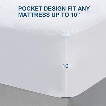 Cot Size Mattress Protector Waterproof,Smooth Top Mattress Cover for Kids