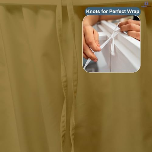 Mattress-Homes Ruffled Dorm Bed Skirt, Twin XL, 38-Inch Drop, Tailored with Split Corners, Taupe Dust Ruffle for Lofted College Beds, Twin Extra Long Dorm Bedding Essential