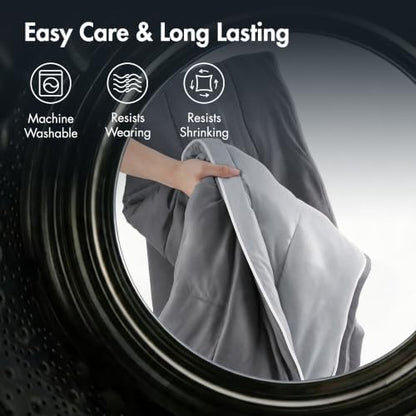 Madison Park Breathable Cooling Comforter Full/Queen, Grey, 90x90