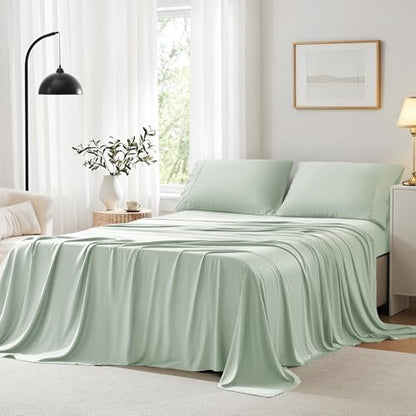 ACCURATEX Cooling Sheets for Hot Sleepers, Full Size,Sage Green