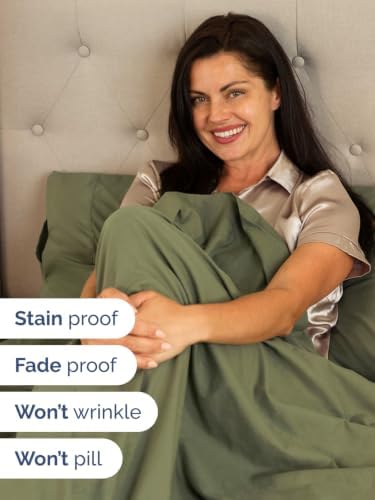 Extra Deep Pocket Twin XL Sheet Set - Breathable & Cooling - Sage Green