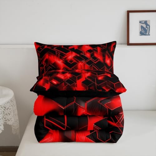 Feelyou Honeycomb Hexagonal Comforter Set Toddler Size Kids Boys Girls