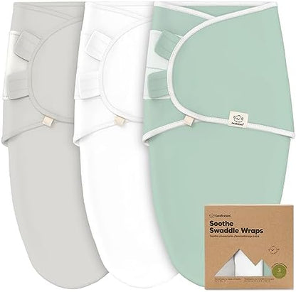 KeaBabies 3-Pack Organic Baby Swaddles for Newborns, Infant, Sage, 3-6M