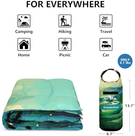 Camping Blanket Puffy Camp Blanket Large Outdoor Blanket