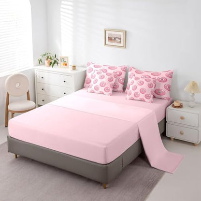 Erosebridal Pink Lucky 8 Ball Twin Bedding Set 7 Piece for Girls Room Decor,Fashion Trendy Y2K Comforter Set for Kids Teen Adults,Girly Coquette Preppy Bed in A Bag Aesthetic Funky Y2K Bed Set