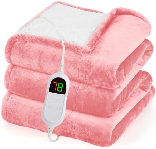 greenoak Heated Blanket Electric Throw Heating 50"X60",Gifts for Women