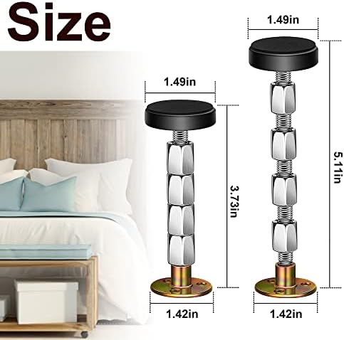 Krisler Adjustable Headboard stoppers for Wall, 27-138mm, 4Pc