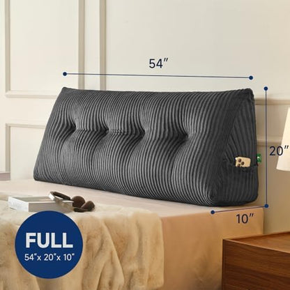 Z-hom Large Headboard Pillow Full,NO ROLL Pillow, Wedge Pillow Headboard