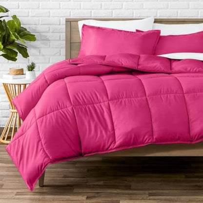 Bare Home Full Comforter Set - 1800 Ultra Soft (Full, Pink)