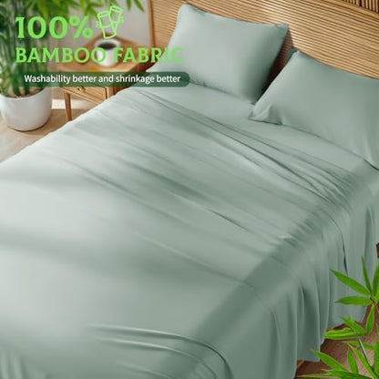 SONORO KATE 100% Viscose Derived from Bamboo_Sheets, Extra Deep Pocket,4PC