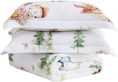 Yibeizi Camper Animal Print Comforter Set Twin Woodland Bedding