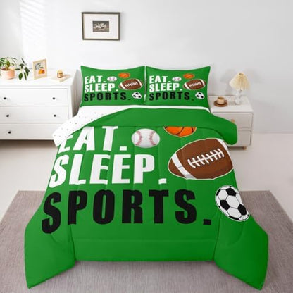 Feelyou Sports Comforter Set Queen Size for Kids Boys Girls