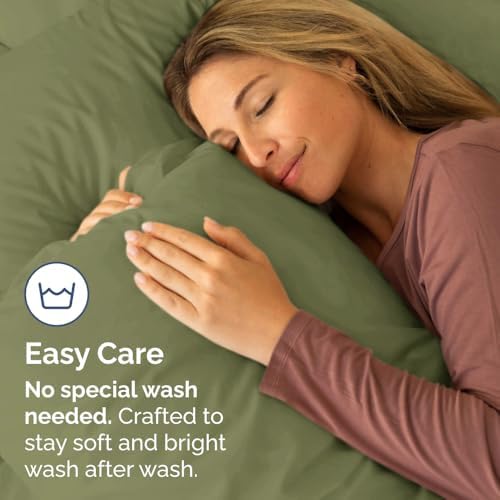 King Pillow Cases Set of 4 - Ultra Soft Pillowcase Covers - Sage Green