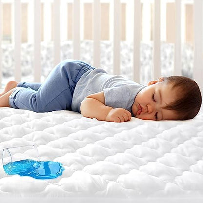 Mini Crib Mattress Protector 38”x24” Mini Crib Sheets Fitted Waterproof