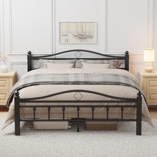Metal Queen Bed Frame with Headboard