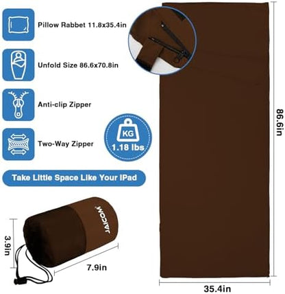 JAICOM Sleeping Bag Liner, Travel Sheets Ultralight Summer Sleeping Bag