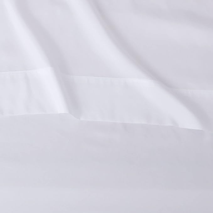 Amazon Basics Lightweight Super Soft, Wrinkle-Free, Breathable Microfiber 4-Piece Bed Sheet Set with 14-Inch Deep Pockets, Full, Bright White, Solid