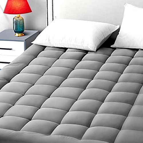 EASELAND Queen Size Mattress Pad Pillow Top Mattress Topper Cotton Top