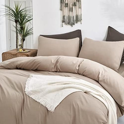Wellboo Khaki Comforter Set California King Cream Coffee Bedding Sets Cal King Dark Champagne Quilts Solid Taupe Blankets Modern Oatmeal Brown Blankets Cream Khaki Comforters Plain Tan Taupe Color Bed