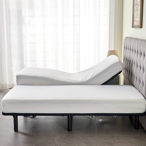 Kingnex Waterproof Split Cal King Mattress Protector for Adjustable Bed