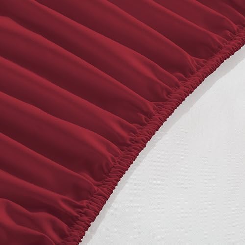 Elegant Comfort 1500 Premium Hotel Quality 18-24 Inches Deep - Extra Deep Pocket Single Fitted Sheet for High Mattress, Luxury and Softest, Smart Pocket - Wrinkle Free, King, Burgundy