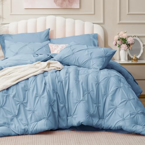 BEDELITE King Comforter Set Cornflower Blue,Lightweight & Soft Comforter