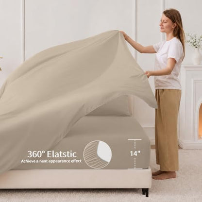 FUANNA Queen Comforter Set 7 Pieces, Luxury Bedding Set, Soft Bed in a Bag
