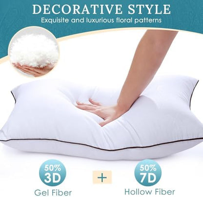 HUXMEYSON Pillows Standard Size Set of 2, Down Alternative Fill