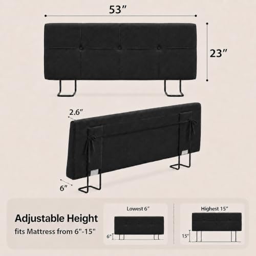 Full Headboard with Adjustable Height