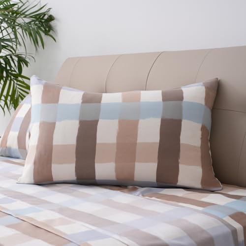 Best Season Bed Sheet Set, Twin Size, 3 Pieces (Heart and Grid)