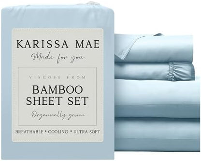 KARISSA MAE Luxury Bamboo Viscose Full Size Sheet Set