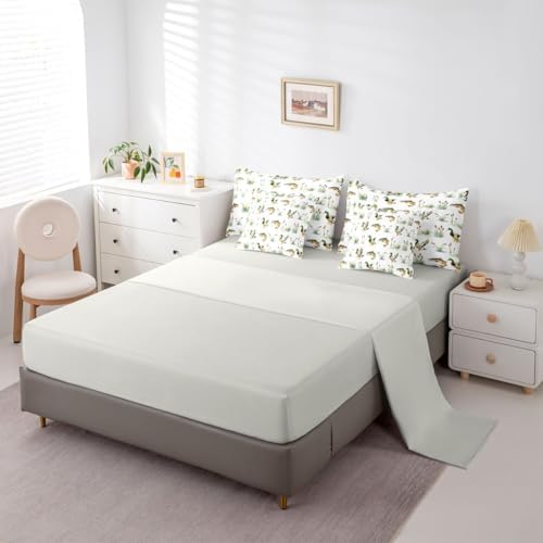 Erosebridal Mallard Duck 7 Piece Bed in A Bag Twin Comforter Set Bass Fish Hunting Bedding Set for Girls Kids Wild Duck Reed Woodland Sheet Set with Comforter Pike Fish Waterfowl Quilt Duvet