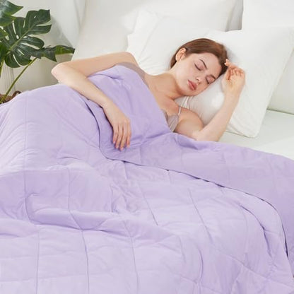 Cozy Bliss Cooling Throw Blanket for Hot Sleepers 50"x70", Q-Max 0.4 Cooling Comfort, Cold Blankets for Night Sweats Sleeping, Ultra-Cool Lightweight Breathable Summer Blanket for Couch Bed, Purple