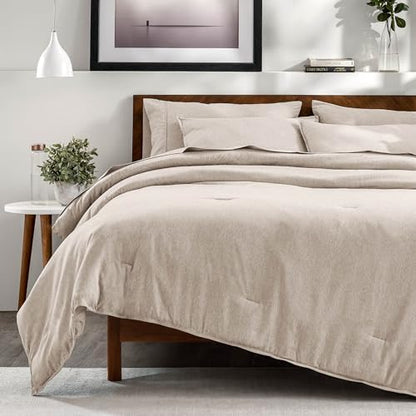 Bare Home Bed-in-A-Bag 5 Piece Set (Twin XL, Heathered Pebble)