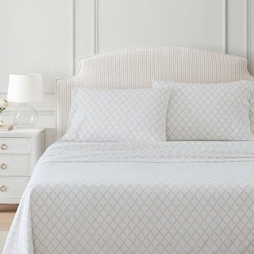 Martha Stewart - King Size Sheet Set with Fitted Sheet & Pillowcases