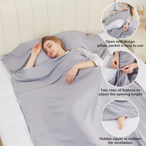 Sleeping Bag Liner, Ultralight & Compact Travel Sheet for Hotel