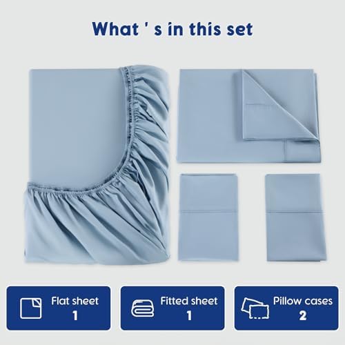 SONORO KATE 100% Egyptian Cotton Sheets,1200 Series,Cal King Size