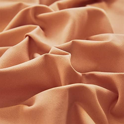 Wellboo Peach Comforter Sets Queen Solid Pink Orange Bedding Comforter Sets Cotton Plain Grapefruit Color Quilts for Women Girls Modern Light Coral Orange Full Soft Comforters Cute Peach Pink Blankets